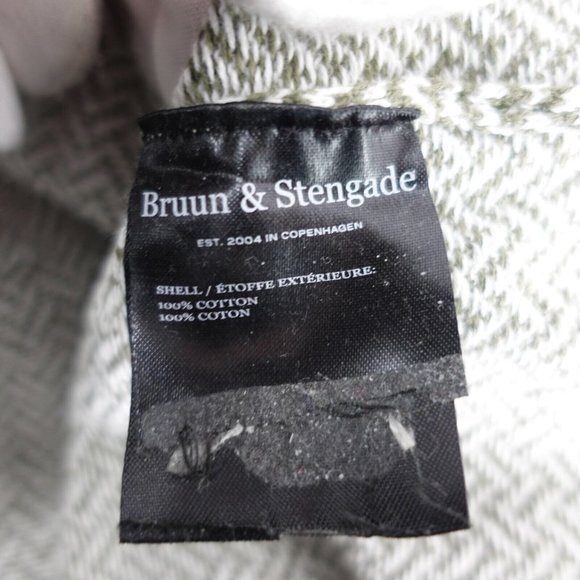 Herringbone Mens Sweater Large Gray Crew Neck Pullover Casual Jumper Cotton - Picture 10 of 11